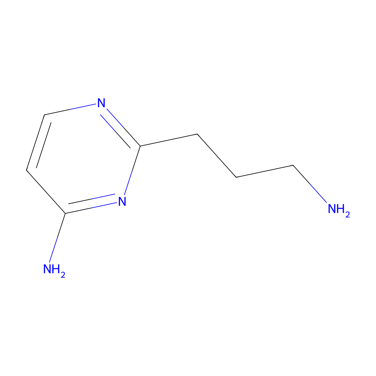 2-(3-Aminopropyl)pyrimidin-4-amine molecular structure, CAS 1341368-88-4