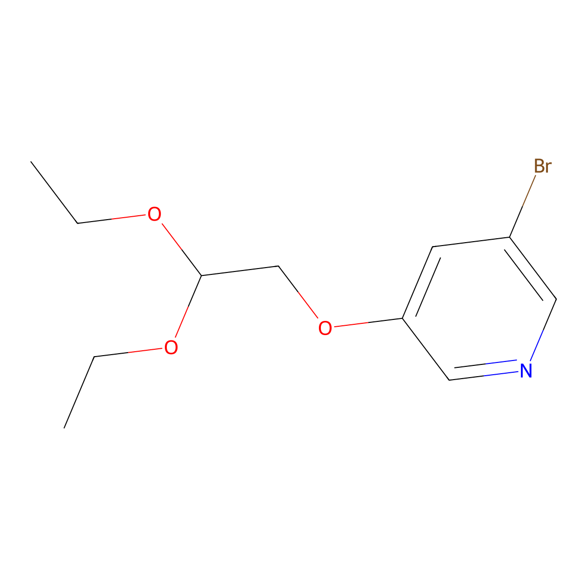 3-(2,2-Diethoxyethoxy)-5-bromopyridine molecular structure, CAS 1341376-58-6
