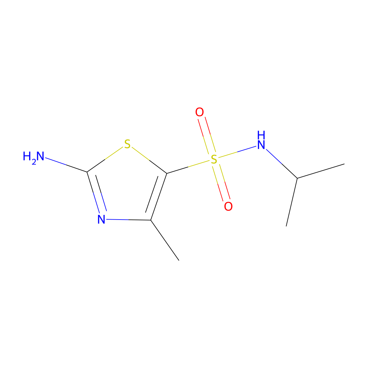 2-Amino-N-isopropyl-4-methylthiazole-5-sulfonamide molecular structure, CAS 1341377-30-7