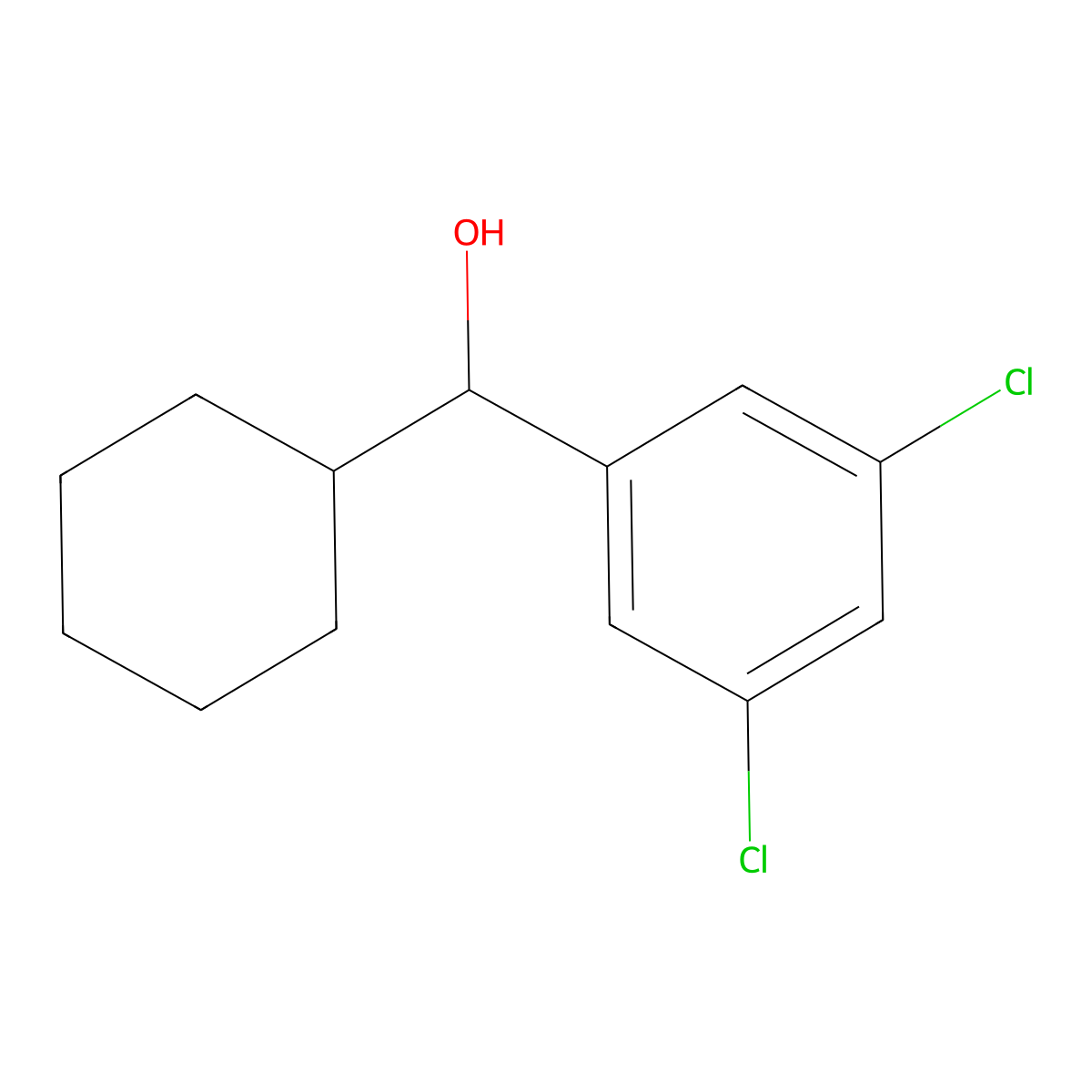 3,5-Dichloro-alpha-cyclohexylbenZenemethanol molecular structure, CAS 1341378-38-8