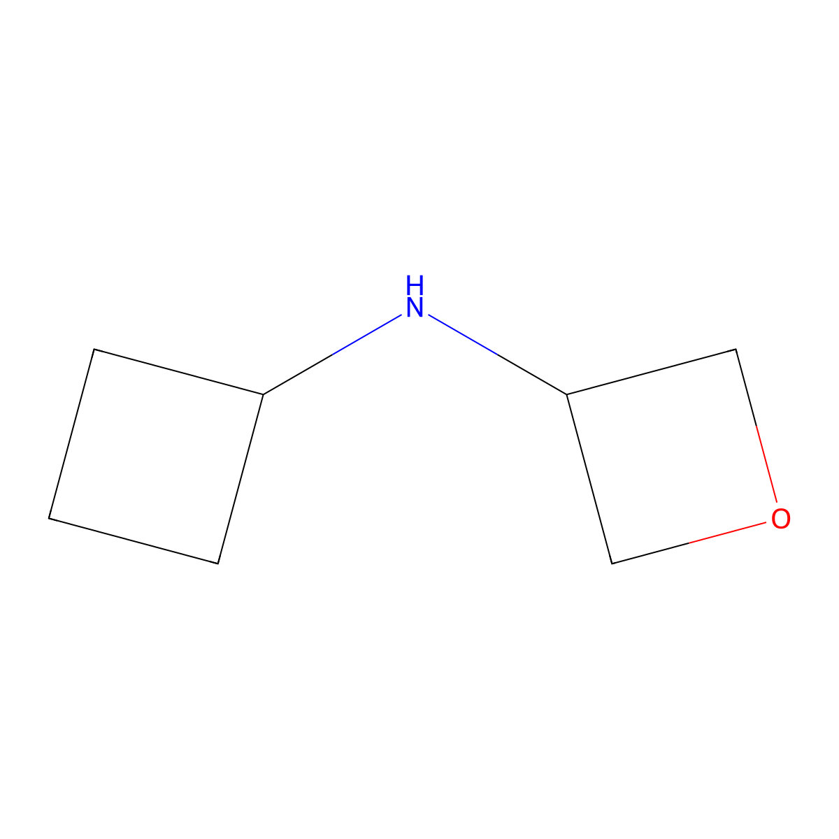 N-cyclobutyloxetan-3-amine molecular structure, CAS 1341378-53-7