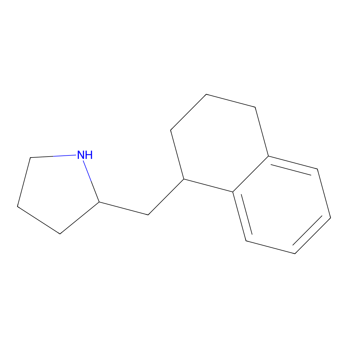 2-[(1,2,3,4-Tetrahydronaphthalen-1-yl)methyl]pyrrolidine molecular structure, CAS 1341381-50-7