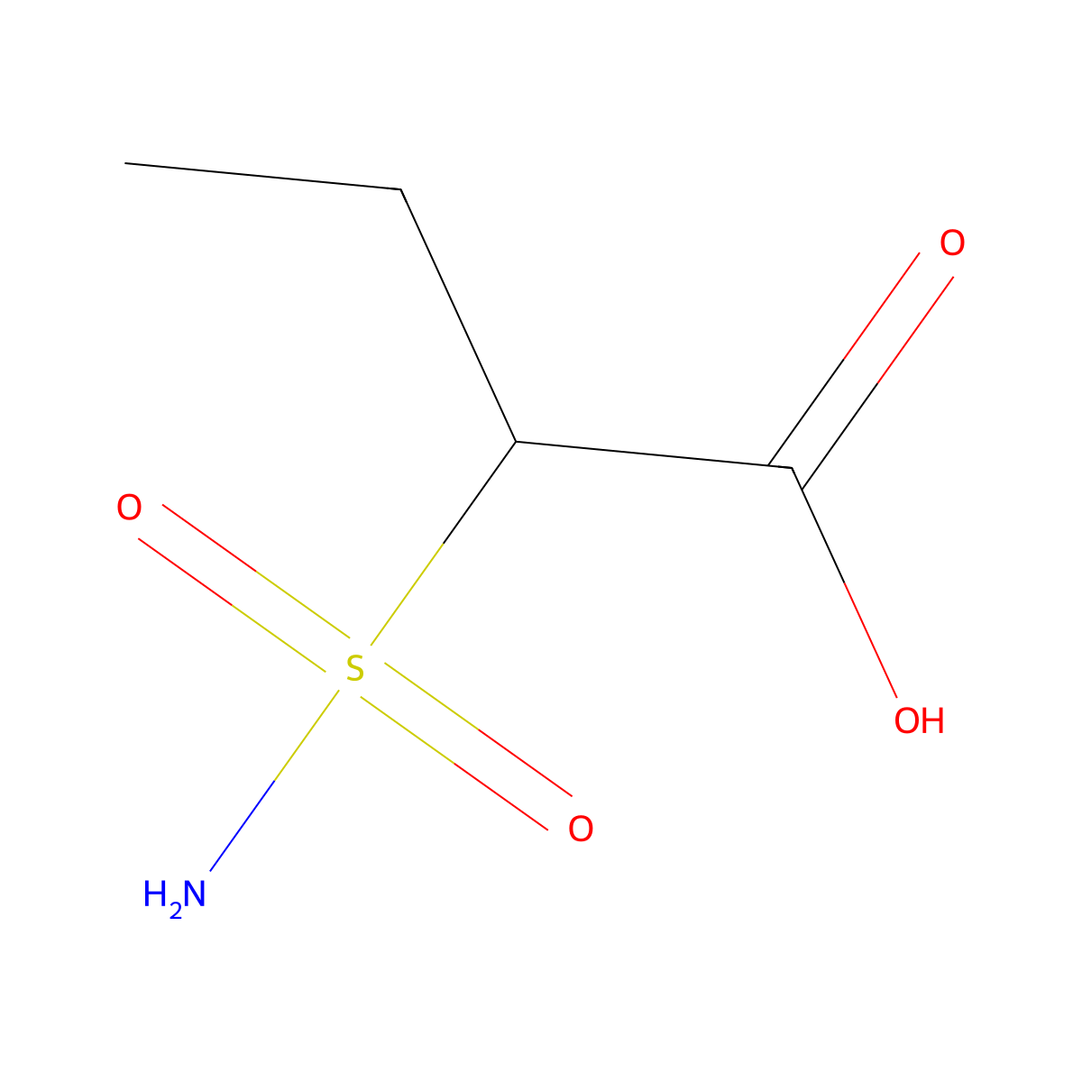 2-Sulfamoylbutanoic acid molecular structure, CAS 1341382-59-9