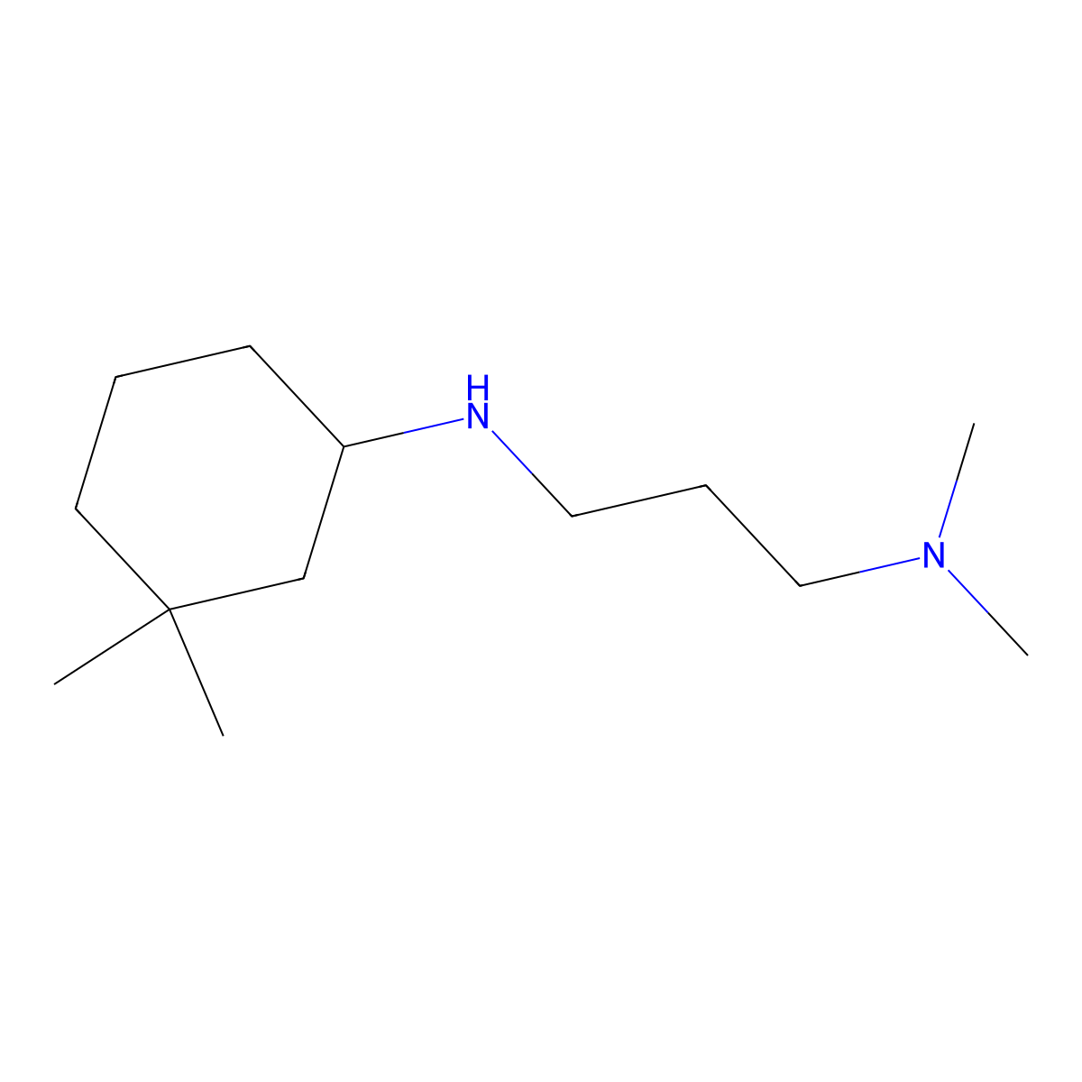 N-[3-(dimethylamino)propyl]-3,3-dimethylcyclohexan-1-amine molecular structure, CAS 1341388-53-1