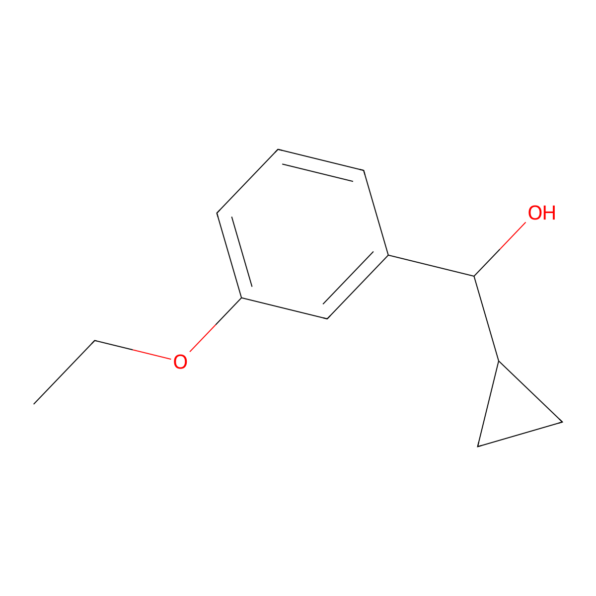 alpha-Cyclopropyl-3-ethoxybenZenemethanol molecular structure, CAS 1341392-26-4