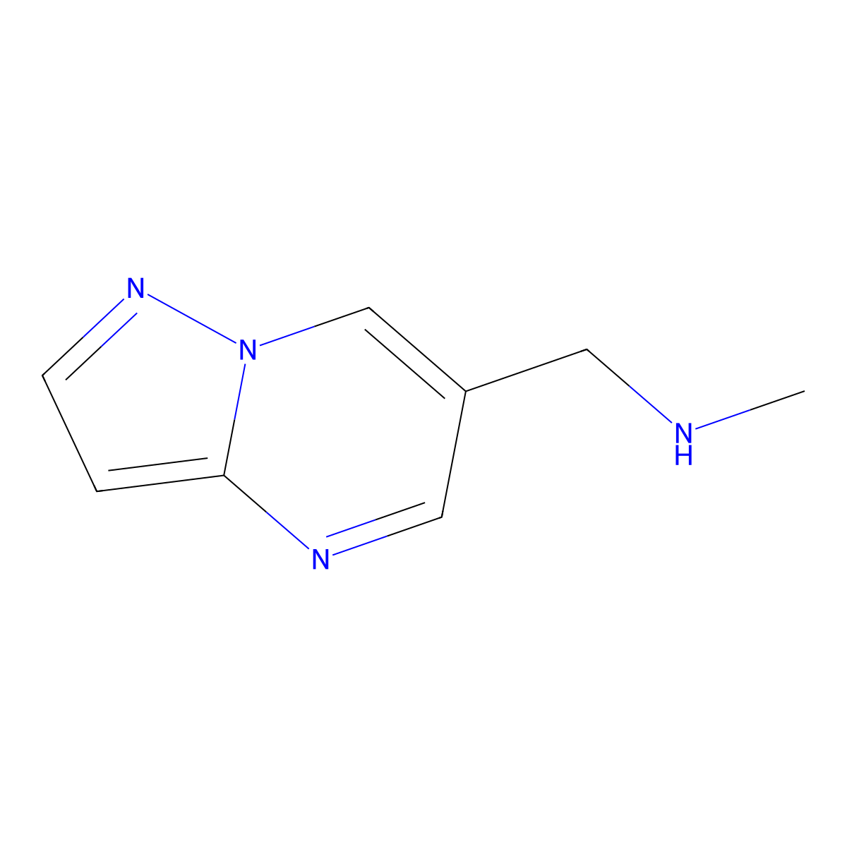 Methyl({pyrazolo[1,5-a]pyrimidin-6-yl}methyl)amine molecular structure, CAS 1341393-12-1