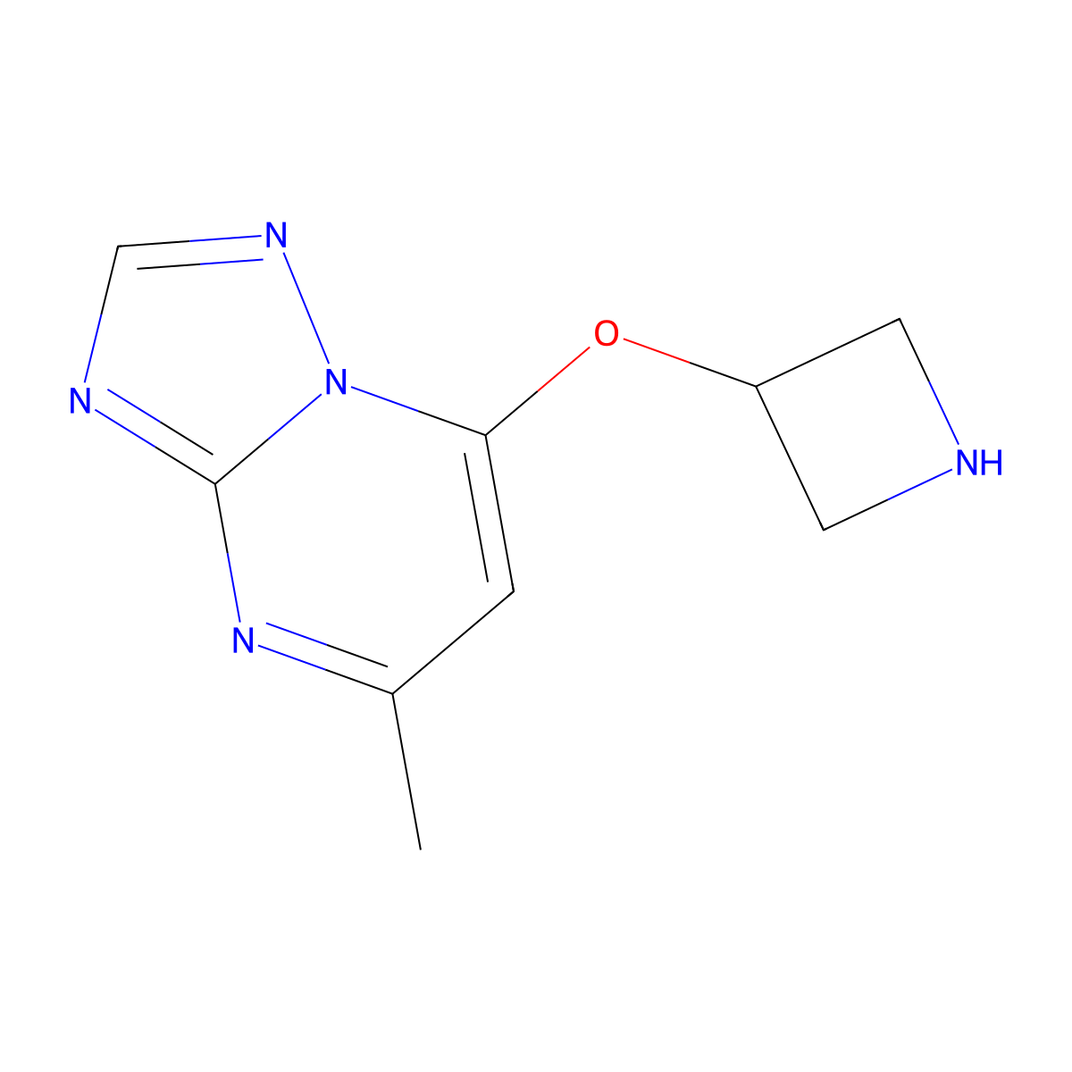 3-({5-Methyl-[1,2,4]triazolo[1,5-a]pyrimidin-7-yl}oxy)azetidine molecular structure, CAS 1341395-15-0
