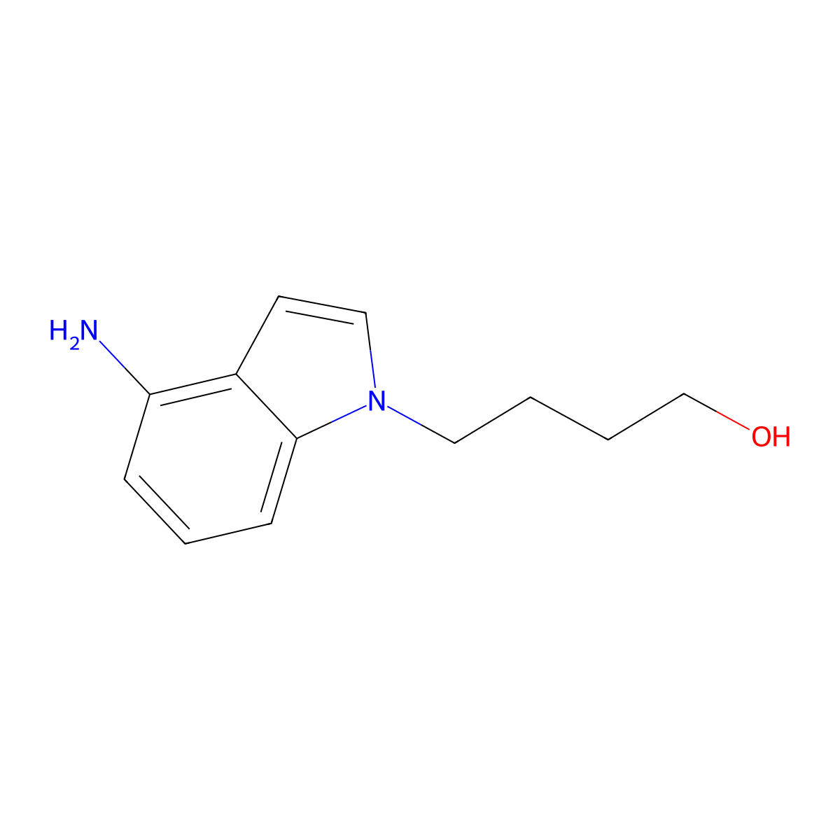 4-(4-Amino-1h-indol-1-yl)butan-1-ol molecular structure, CAS 1341395-57-0