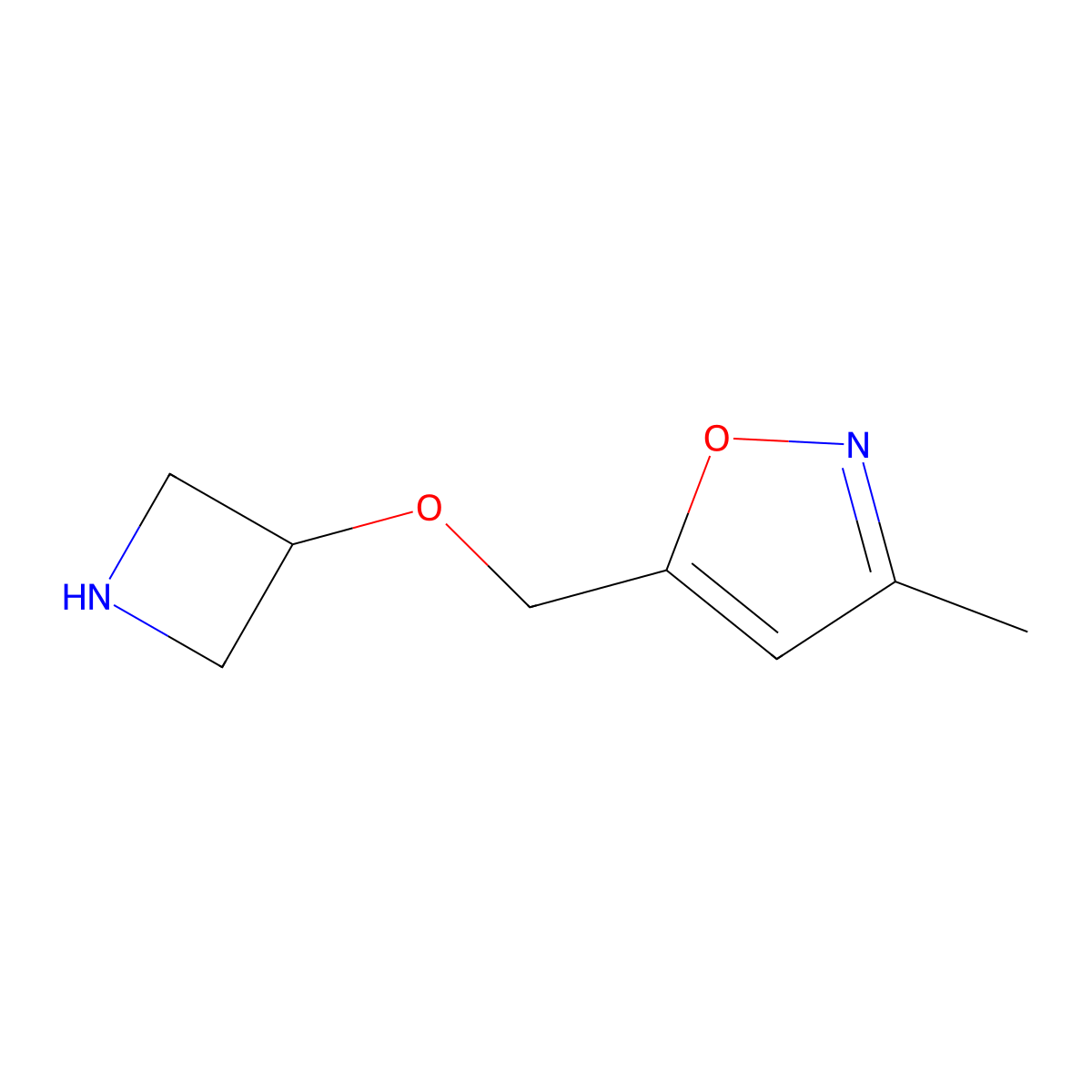 5-[(Azetidin-3-yloxy)methyl]-3-methyl-1,2-oxazole molecular structure, CAS 1341399-13-0