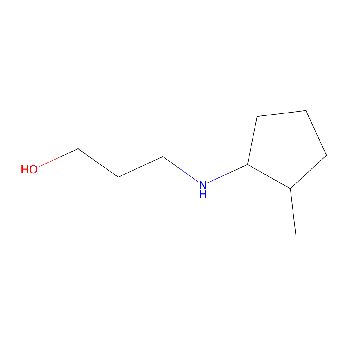3-[(2-Methylcyclopentyl)amino]propan-1-ol molecular structure, CAS 1341401-22-6