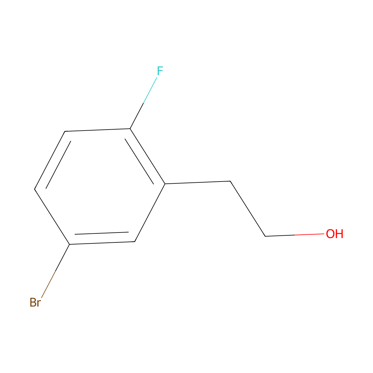 2-(5-Bromo-2-fluorophenyl)ethan-1-OL molecular structure, CAS 1341402-27-4