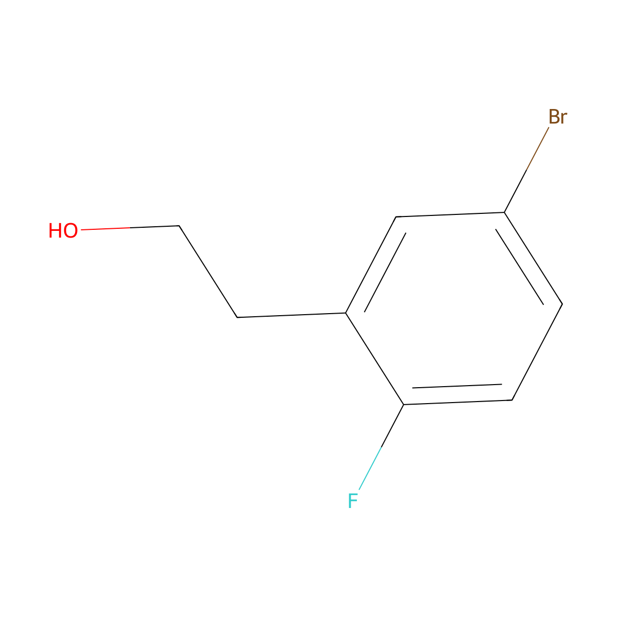 2-(5-Bromo-2-fluorophenyl)ethan-1-OL molecular structure, CAS 1341402-27-4