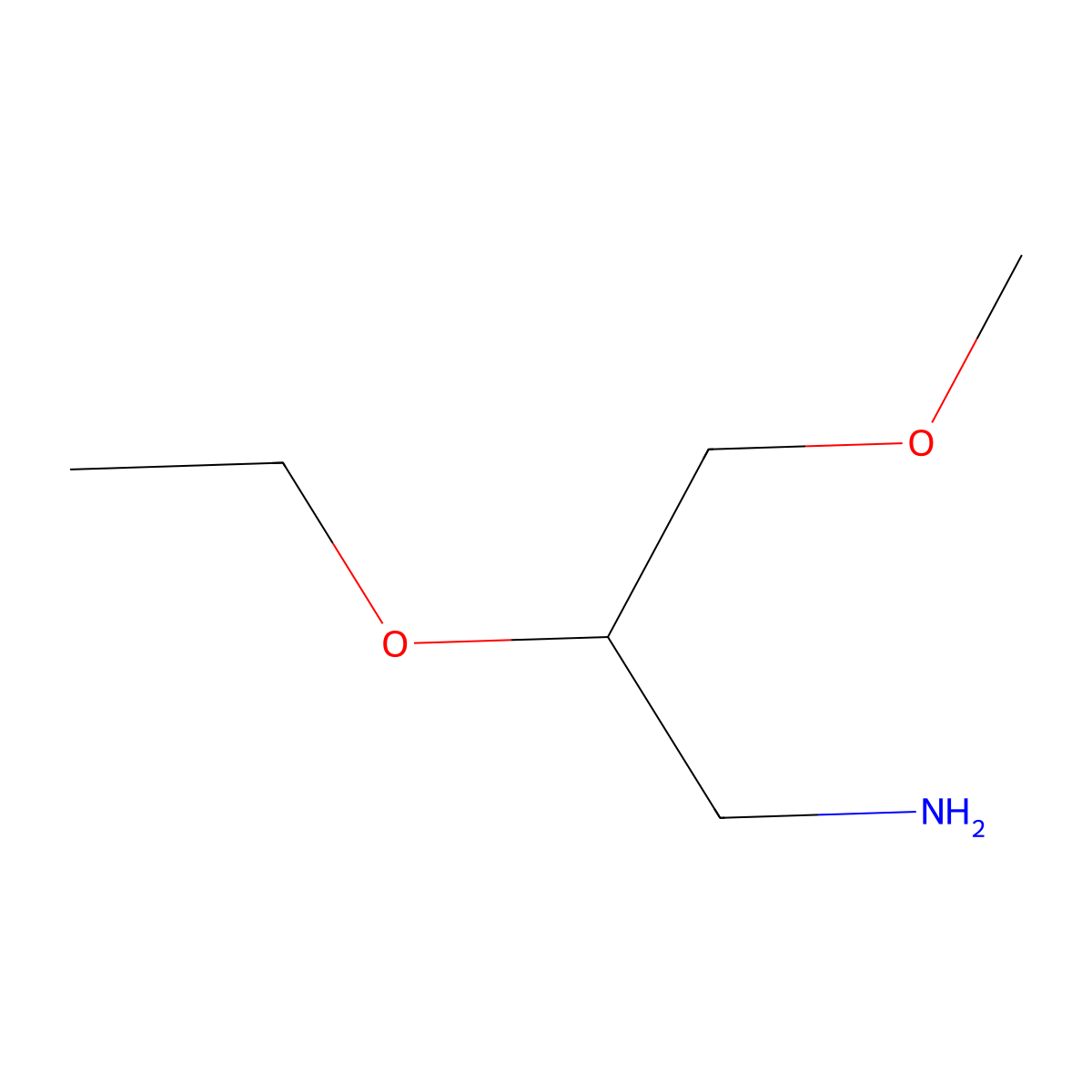 2-Ethoxy-3-methoxypropan-1-amine molecular structure, CAS 1341402-62-7