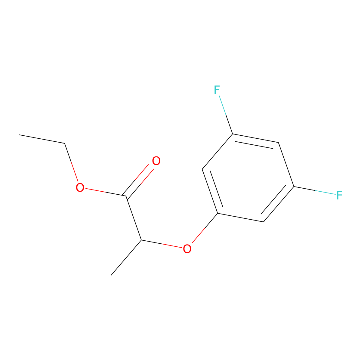 Ethyl 2-(3,5-difluorophenoxy)propanoate molecular structure, CAS 1341403-23-3