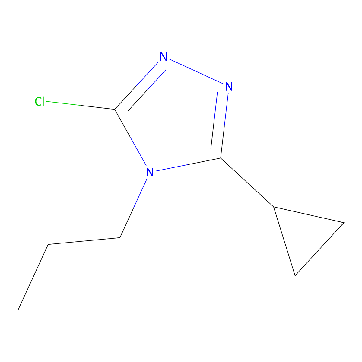 3-Chloro-5-cyclopropyl-4-propyl-1,2,4-triazole molecular structure, CAS 1341403-31-3