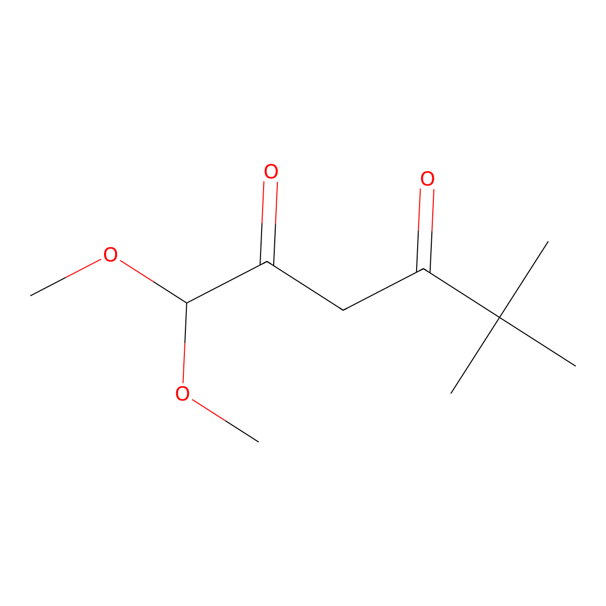 1,1-Dimethoxy-5,5-dimethylhexane-2,4-dione molecular structure, CAS 1341404-32-7