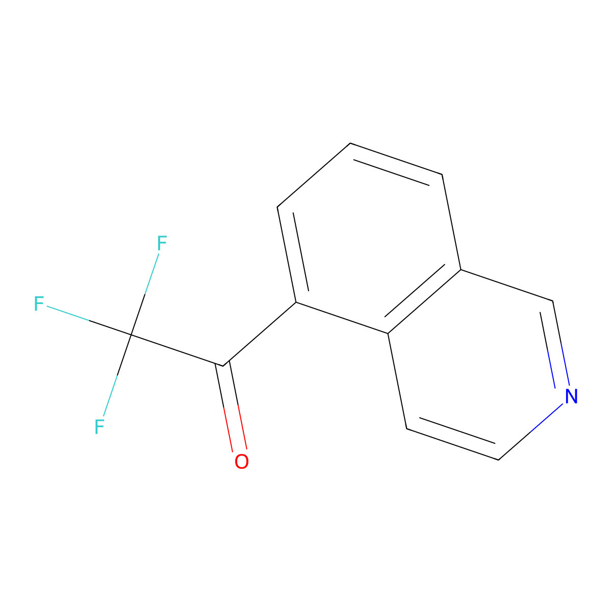 2,2,2-Trifluoro-1-(isoquinolin-5-yl)ethan-1-one molecular structure, CAS 1341407-91-7