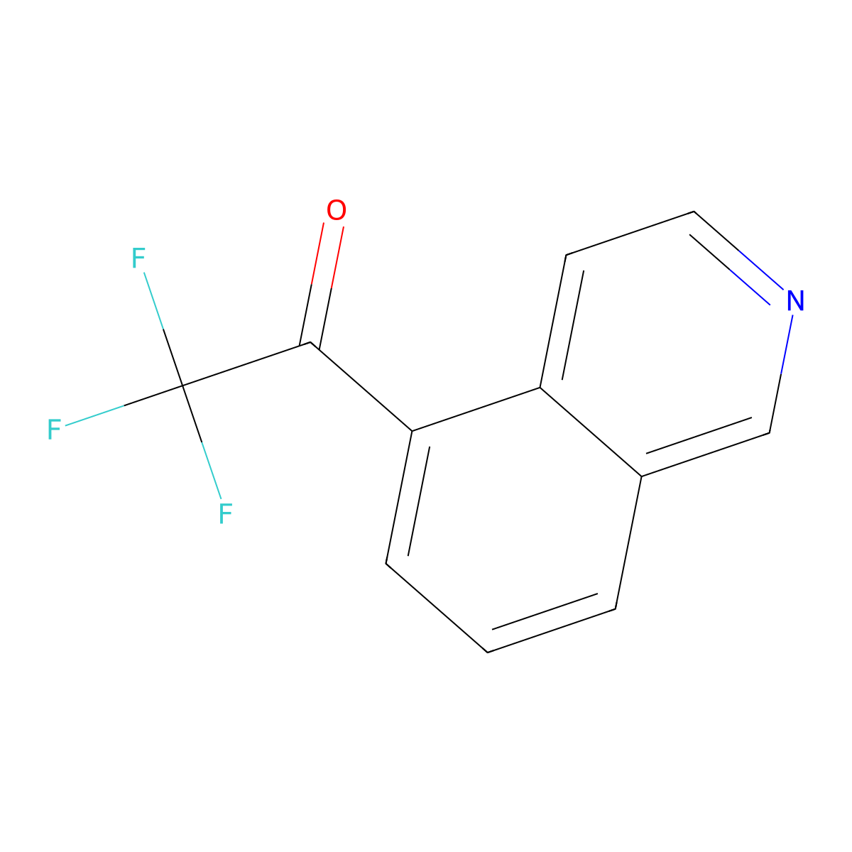 2,2,2-Trifluoro-1-(isoquinolin-5-yl)ethan-1-one molecular structure, CAS 1341407-91-7