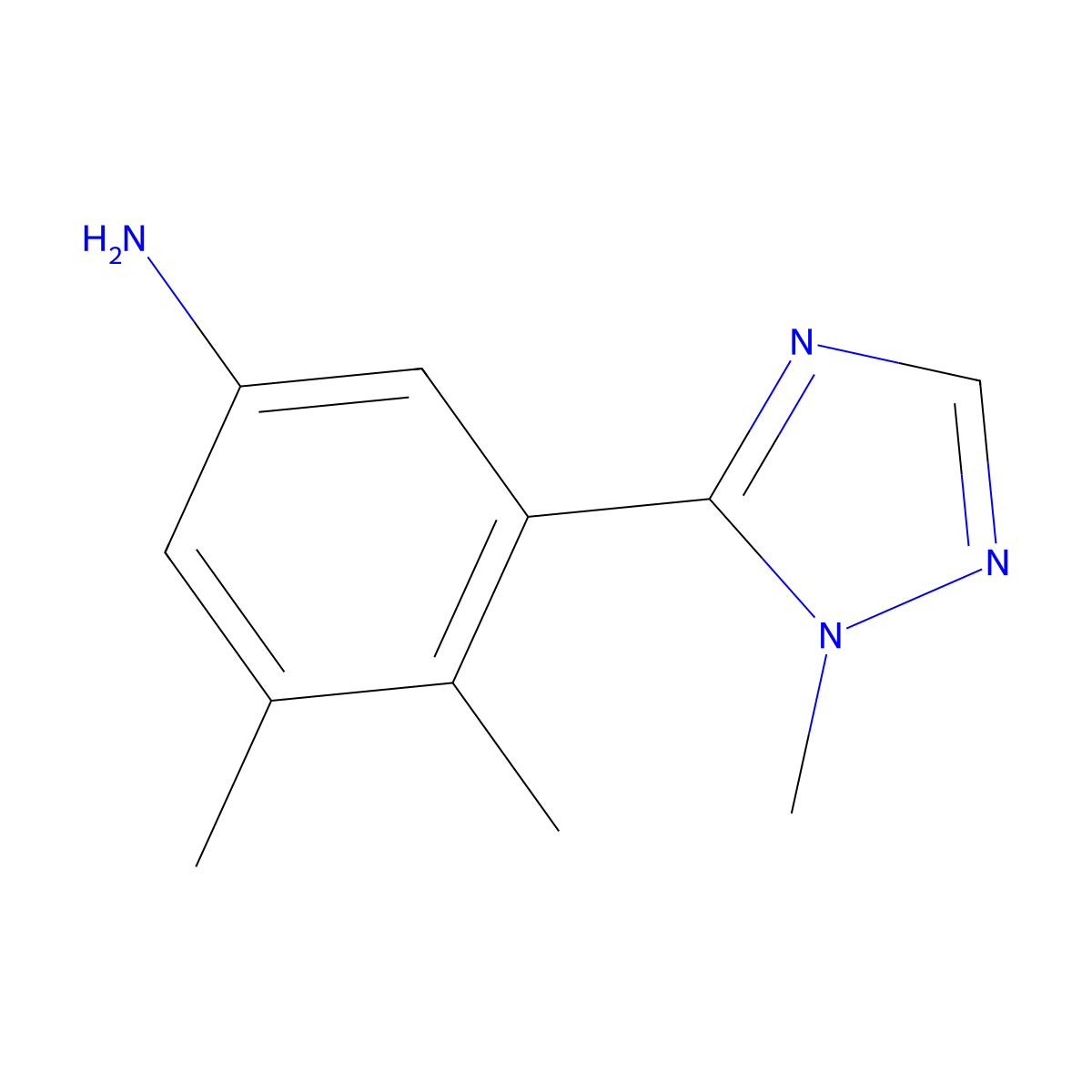 3,4-Dimethyl-5-(1-methyl-1h-1,2,4-triazol-5-yl)aniline molecular structure, CAS 1341408-59-0