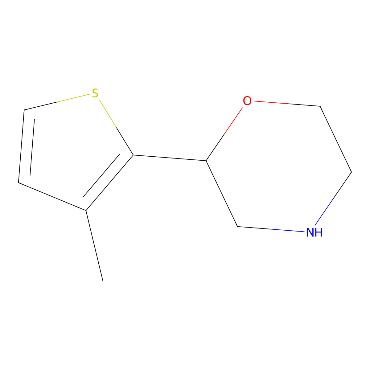 2-(3-Methylthiophen-2-yl)morpholine molecular structure, CAS 1341409-84-4