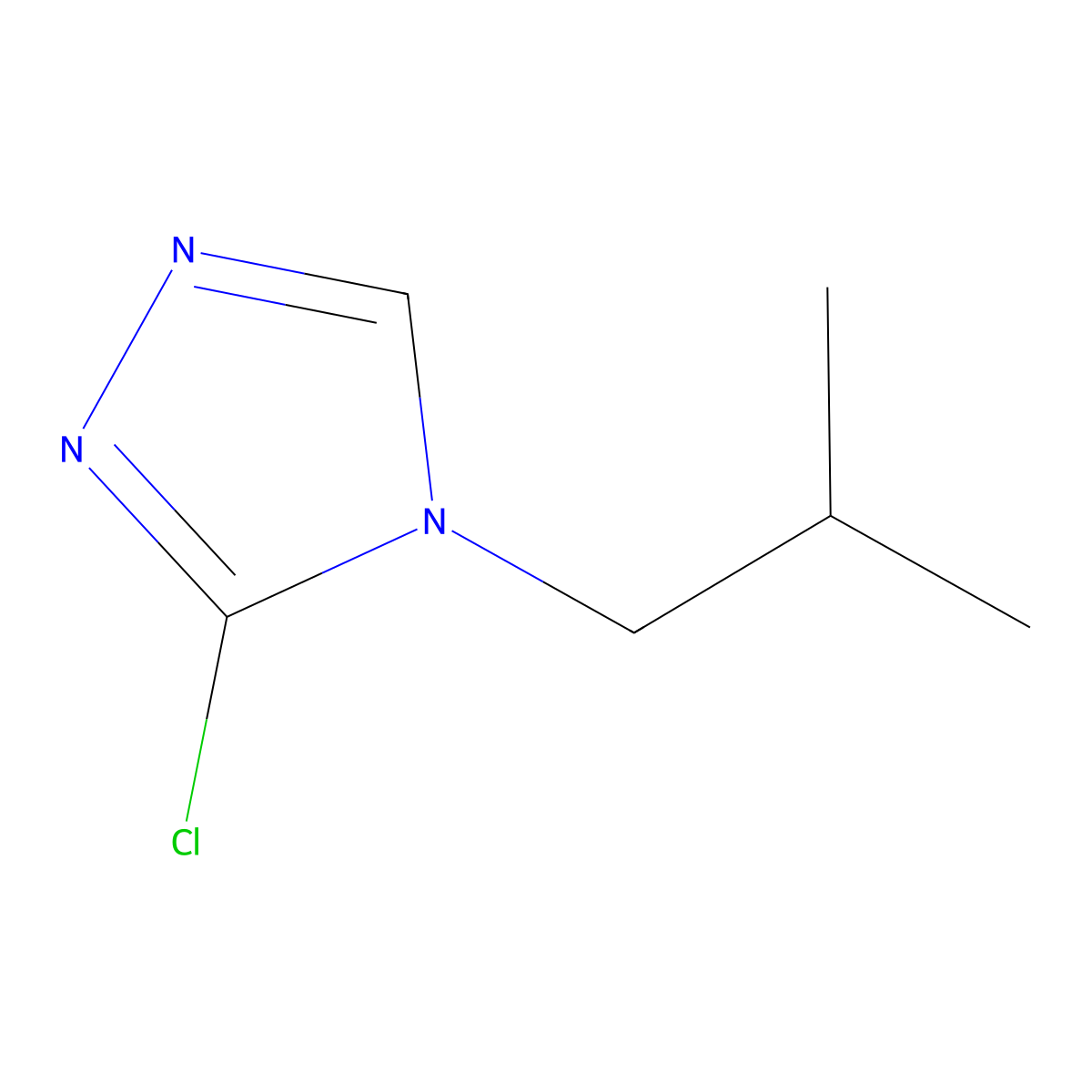 3-Chloro-4-isobutyl-4H-1,2,4-triazole molecular structure, CAS 1341412-03-0