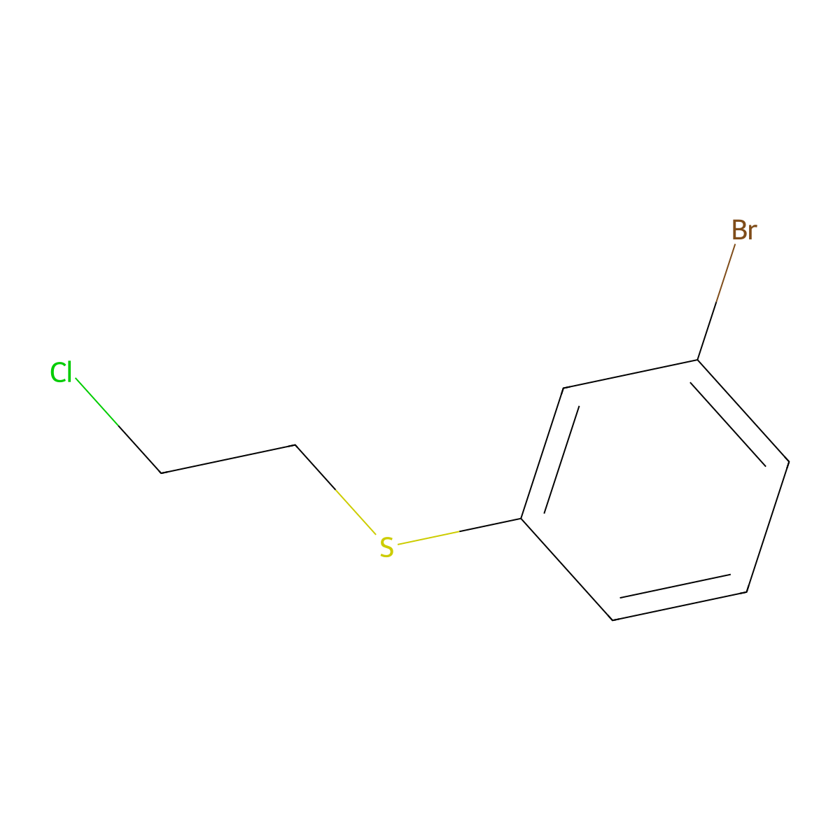 1-Bromo-3-[(2-chloroethyl)sulfanyl]benzene molecular structure, CAS 1341412-54-1