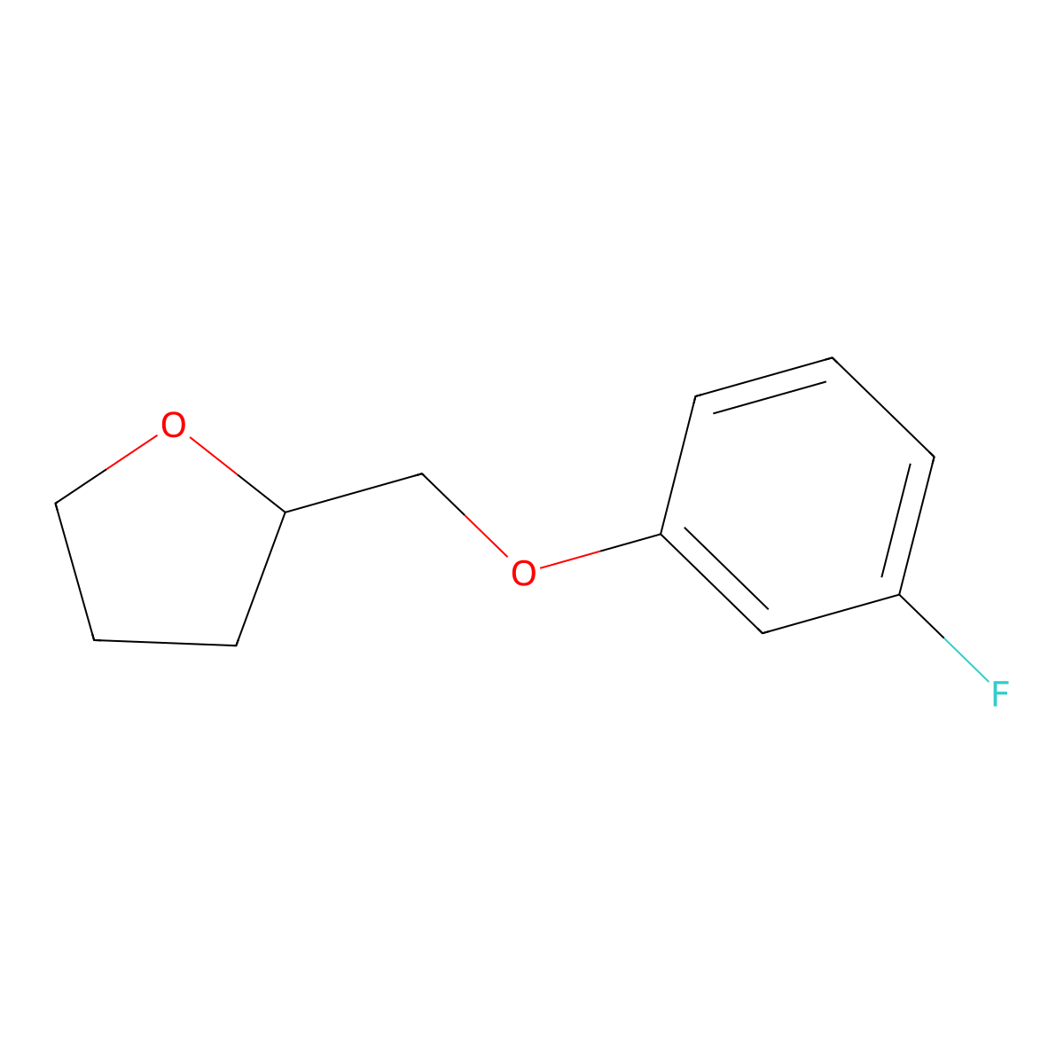 2-[(3-Fluorophenoxy)methyl]oxolane molecular structure, CAS 1341415-99-3