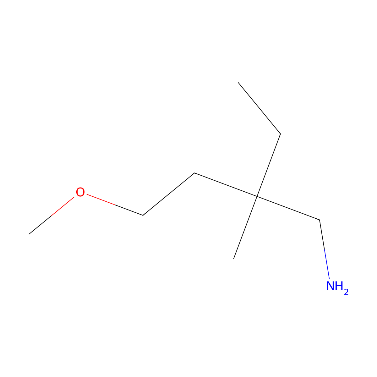 3-(Aminomethyl)-1-methoxy-3-methylpentane molecular structure, CAS 1341416-25-8