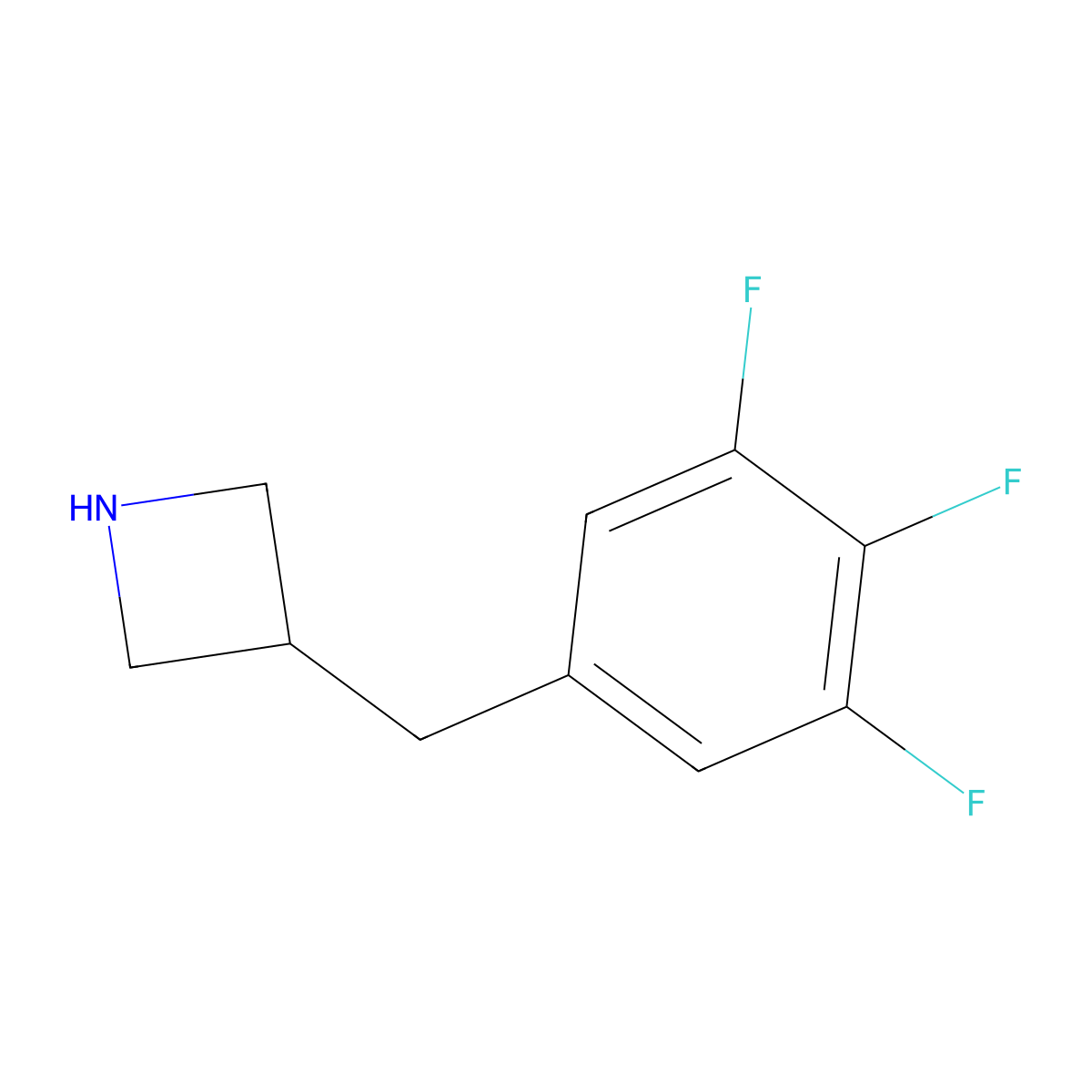3-(3,4,5-Trifluorobenzyl)azetidine molecular structure, CAS 1341417-63-7