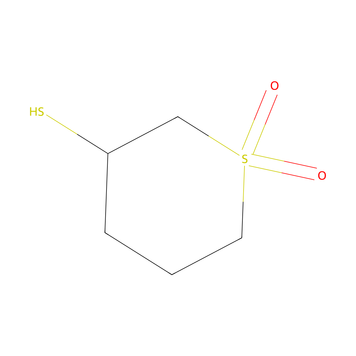 3-Sulfanyl-1lambda6-thiane-1,1-dione molecular structure, CAS 1341419-47-3