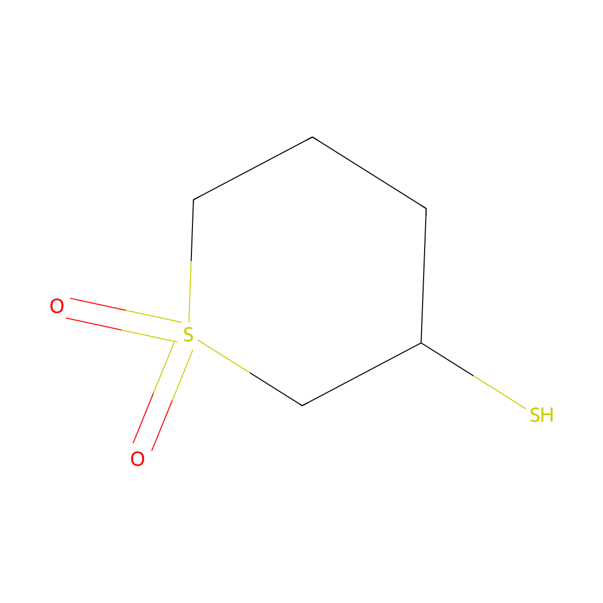 3-Sulfanyl-1lambda6-thiane-1,1-dione molecular structure, CAS 1341419-47-3