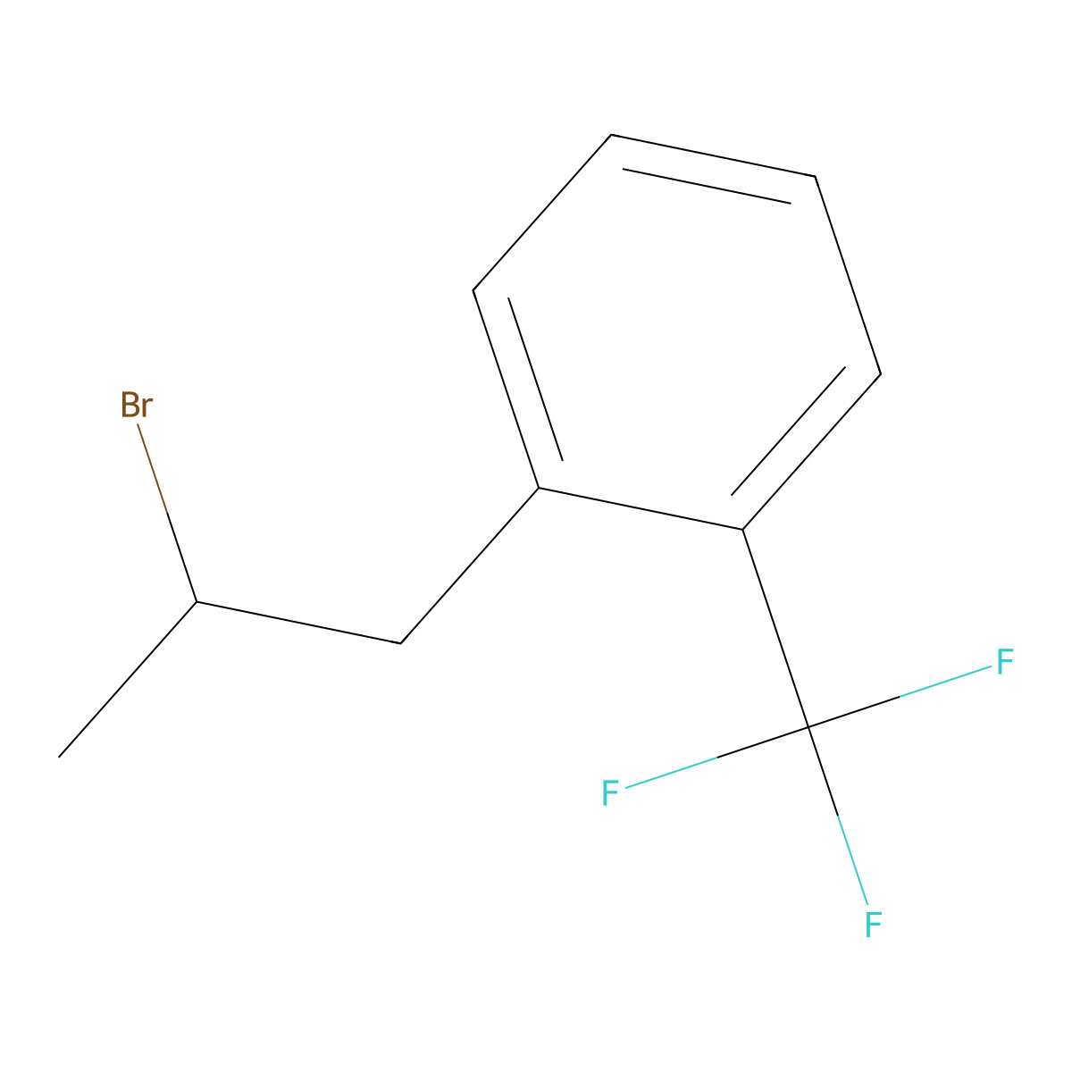 1-(2-Bromopropyl)-2-(trifluoromethyl)benzene molecular structure, CAS 1341420-14-1