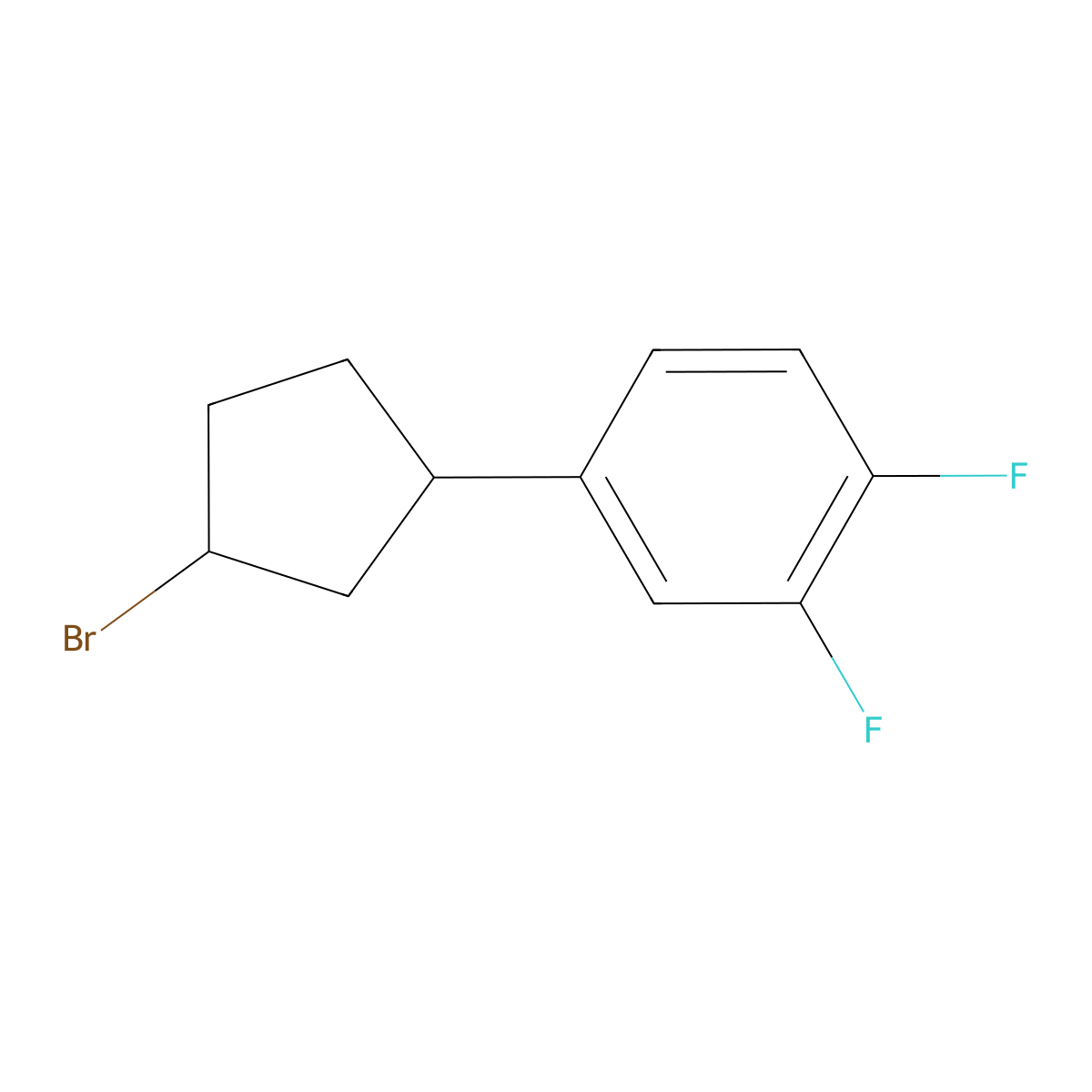 4-(3-Bromocyclopentyl)-1,2-difluorobenzene molecular structure, CAS 1341420-26-5