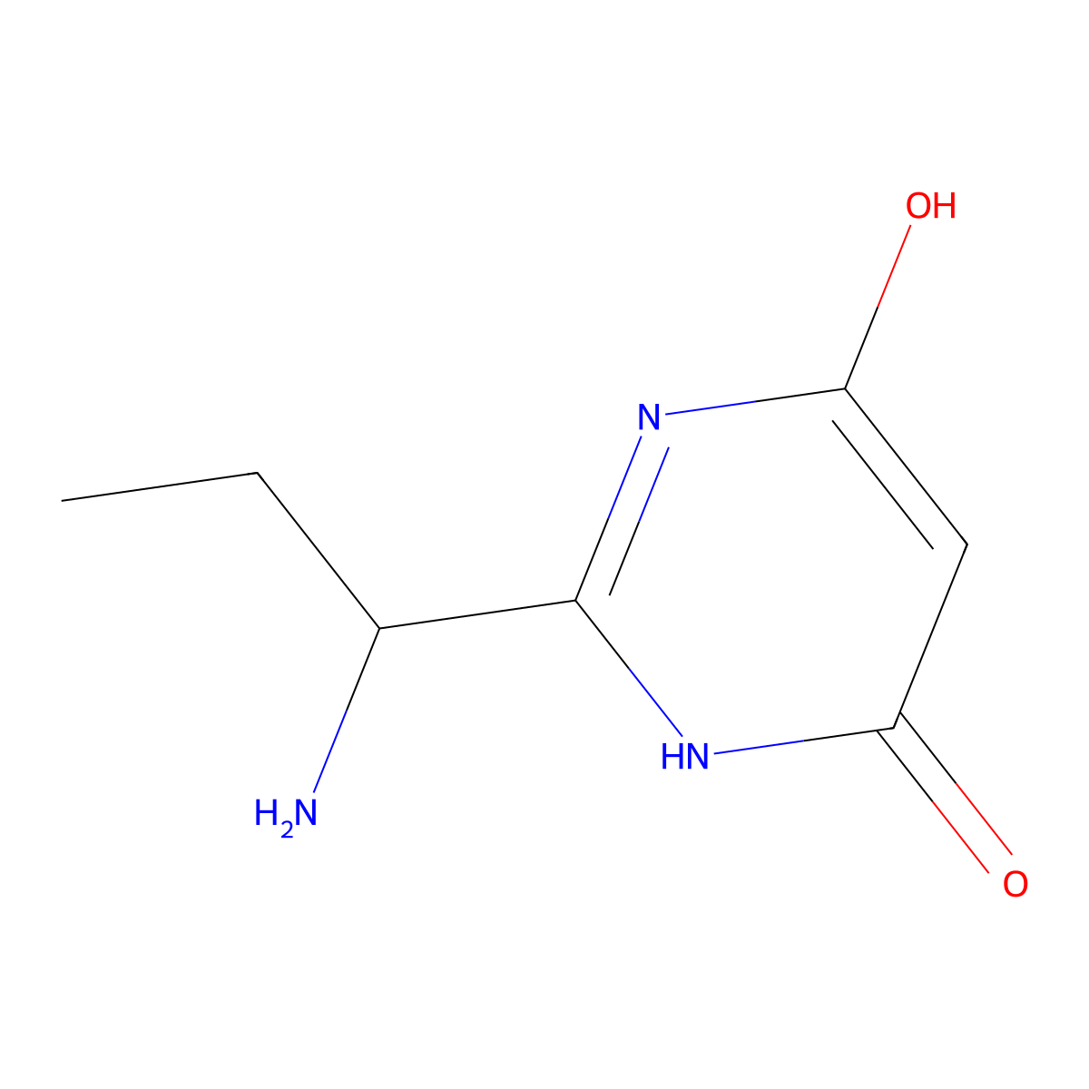 2-(1-Aminopropyl)pyrimidine-4,6-diol molecular structure, CAS 1341425-16-8