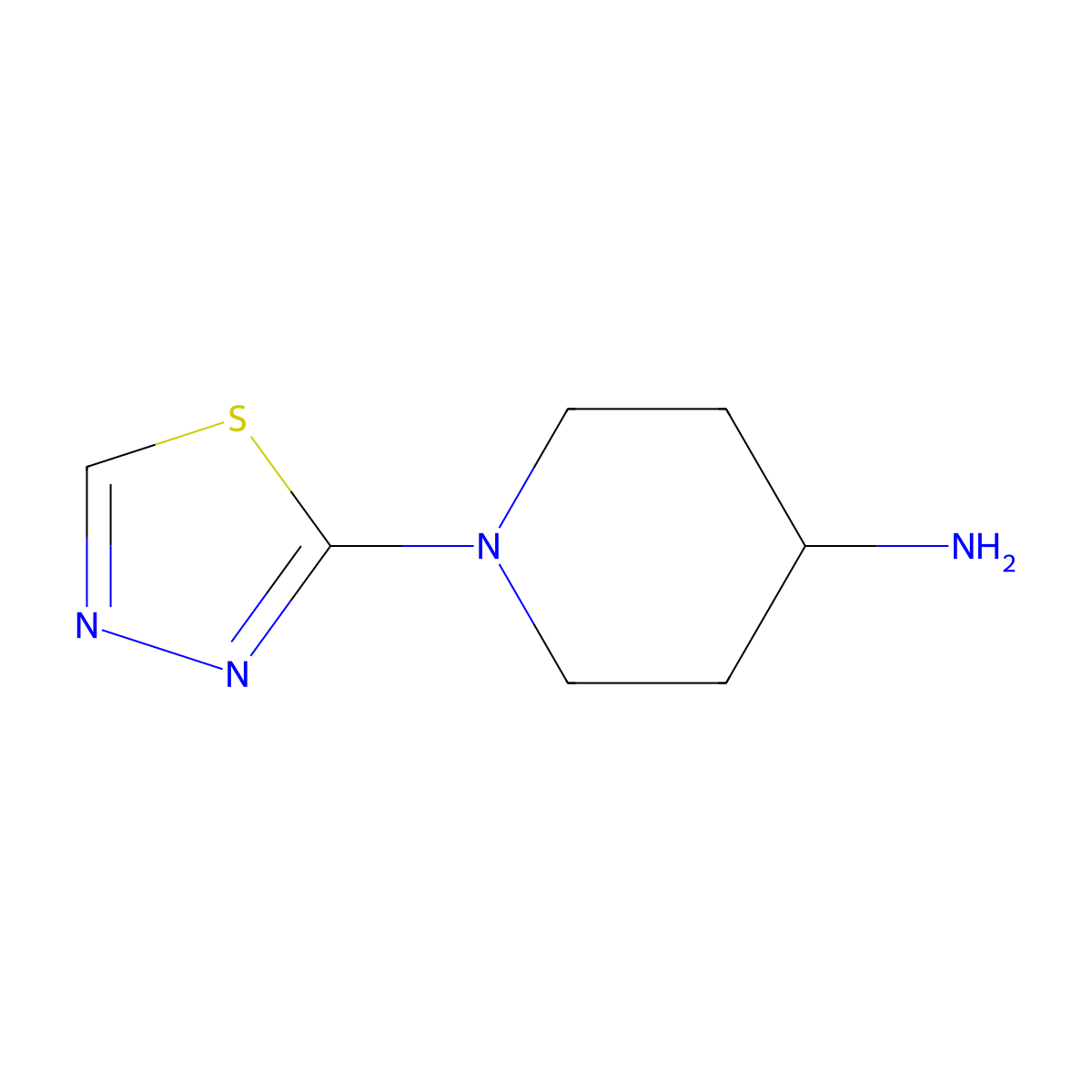 1-(1,3,4-Thiadiazol-2-yl)piperidin-4-amine molecular structure, CAS 1341425-33-9