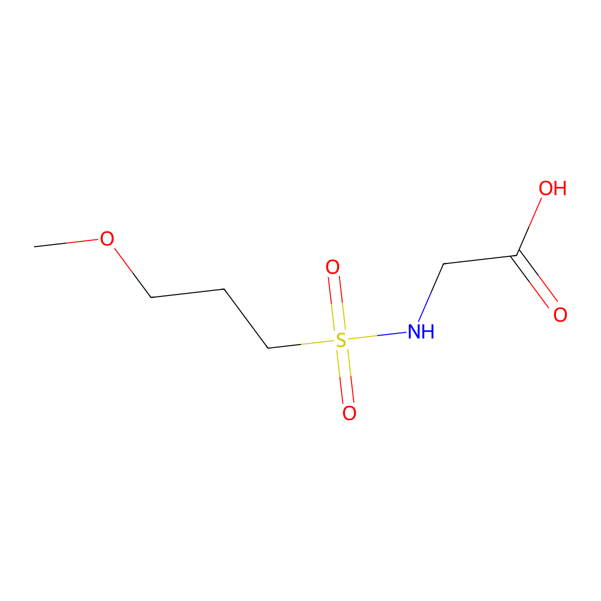 2-(3-Methoxypropanesulfonamido)acetic acid molecular structure, CAS 1341427-02-8