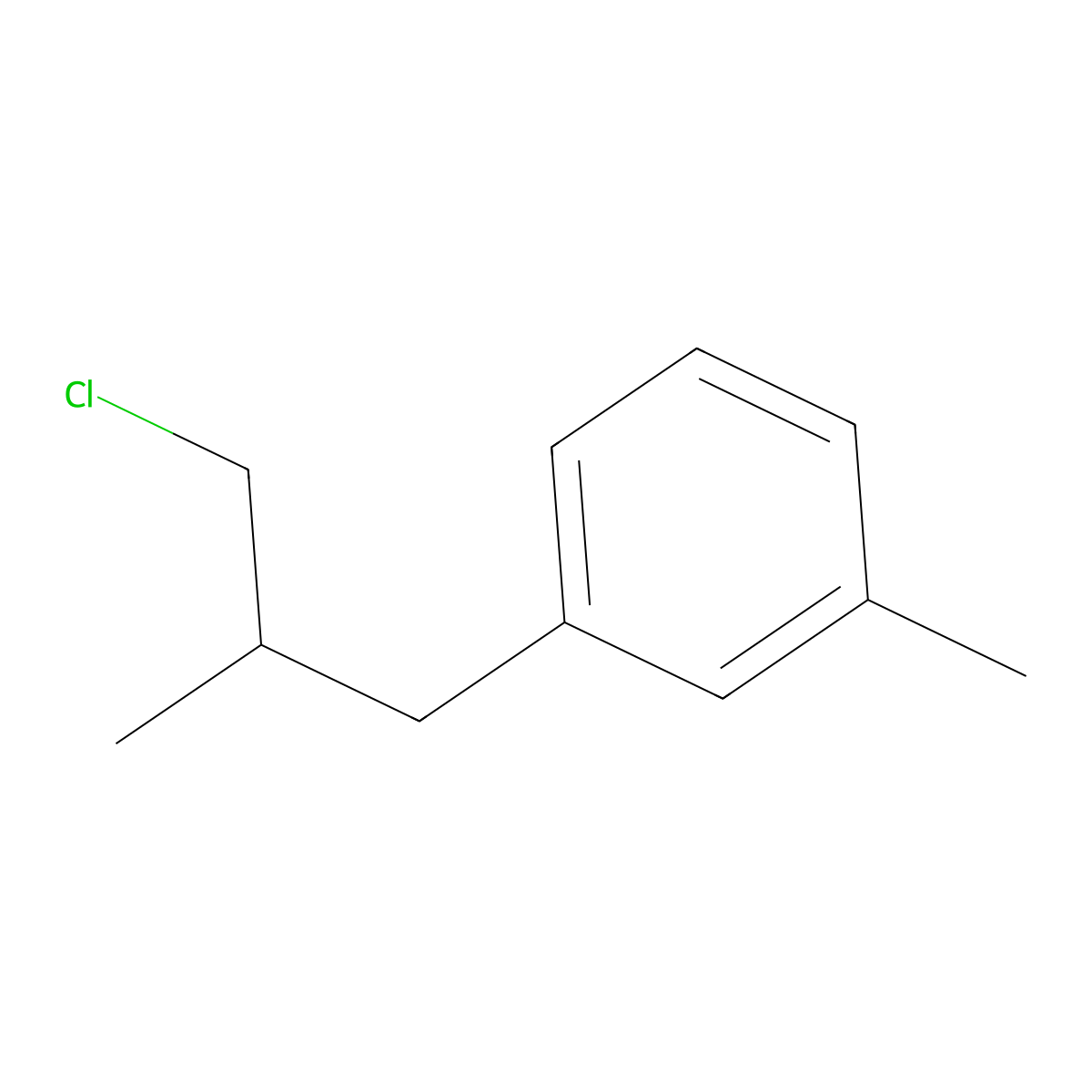 1-(3-Chloro-2-methylpropyl)-3-methylbenzene molecular structure, CAS 1341427-31-3
