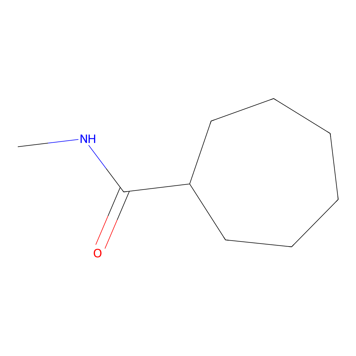 N-methylcycloheptanecarboxamide molecular structure, CAS 1341430-18-9