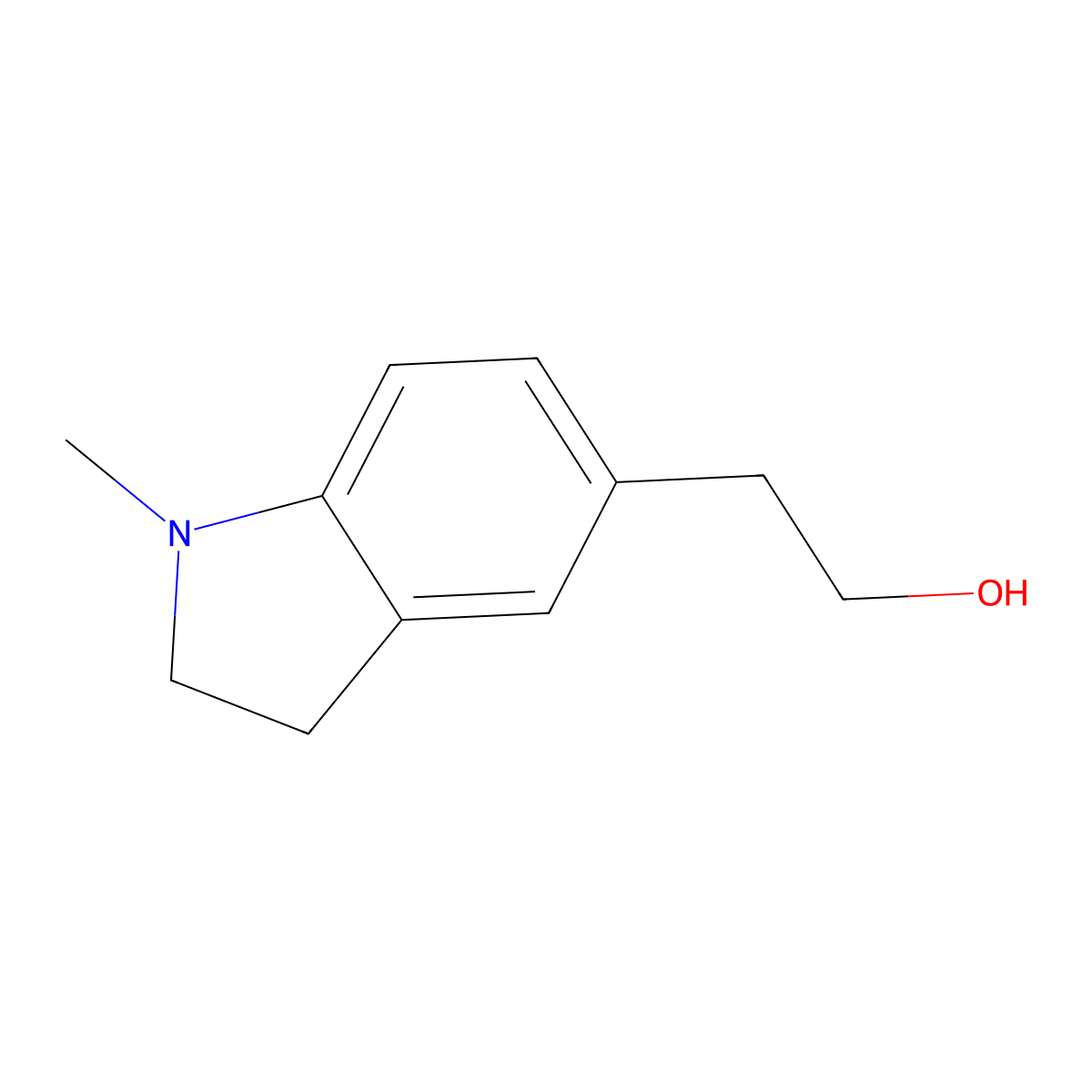 2-(1-Methylindolin-5-yl)ethan-1-ol molecular structure, CAS 1341430-45-2