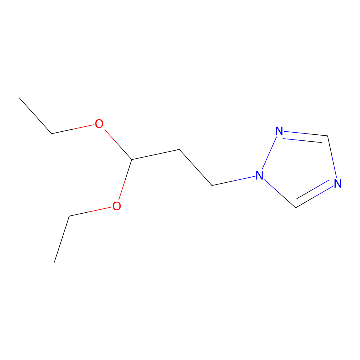 1-(3,3-diethoxypropyl)-1H-1,2,4-triazole molecular structure, CAS 1341430-62-3