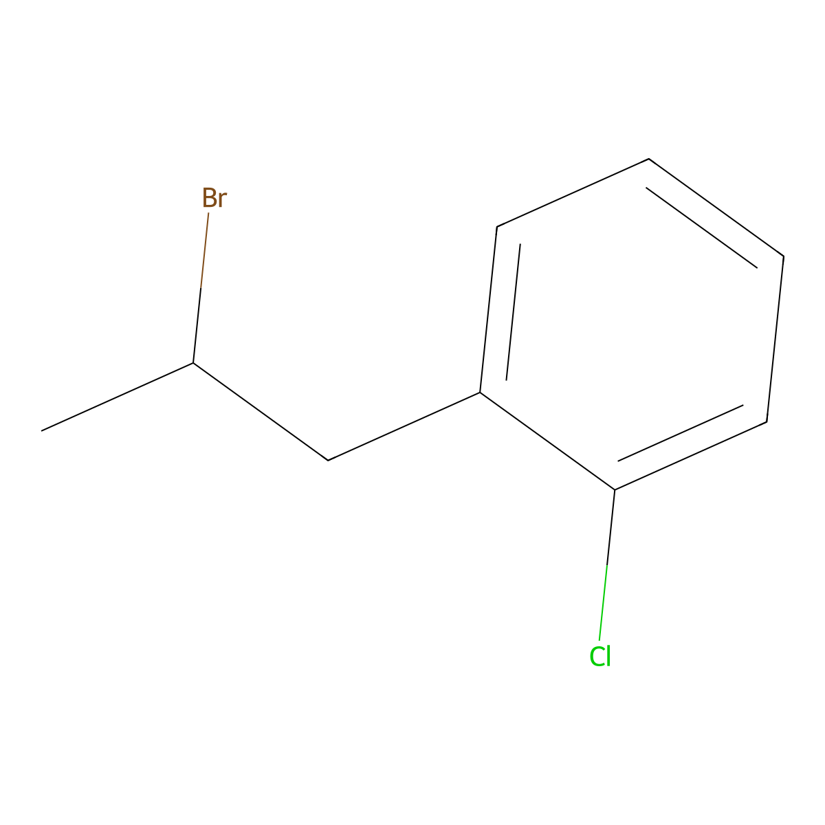 1-(2-Bromopropyl)-2-chlorobenzene molecular structure, CAS 1341431-81-9