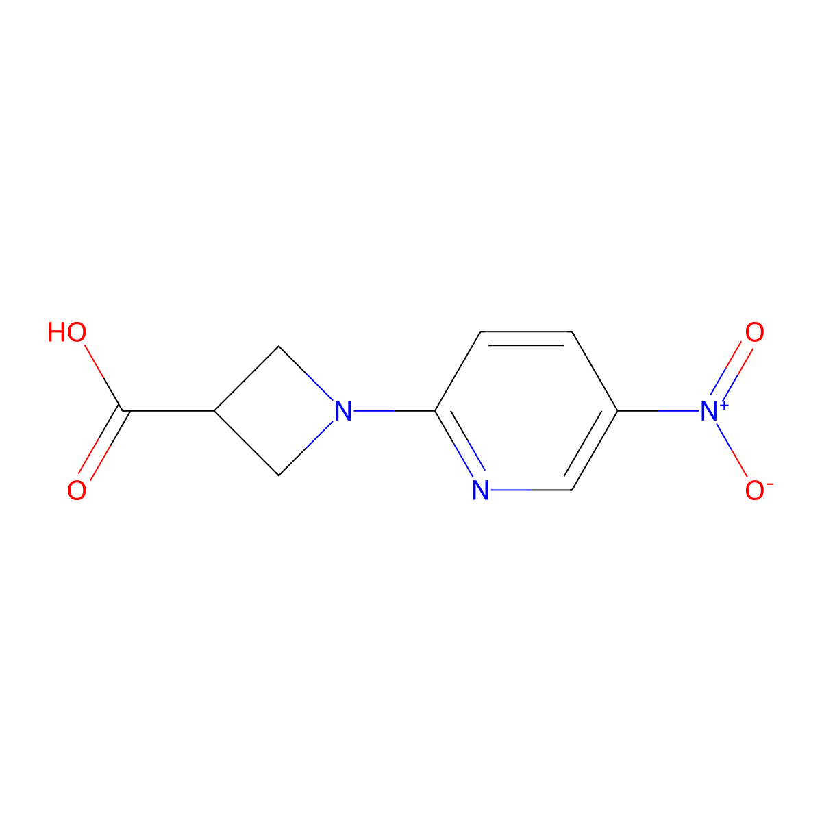 1-(5-Nitropyridin-2-yl)azetidine-3-carboxylic acid molecular structure, CAS 1341432-93-6