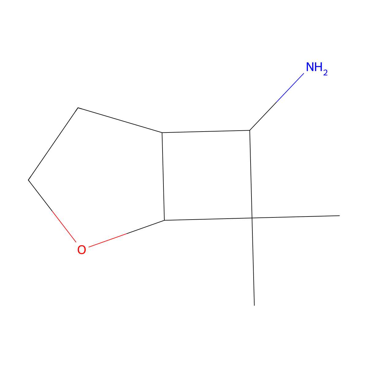 7,7-Dimethyl-2-oxabicyclo[3.2.0]heptan-6-amine molecular structure, CAS 1341434-62-5