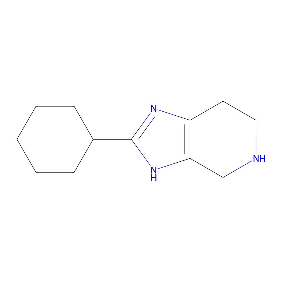 2-Cyclohexyl-1H,4H,5H,6H,7H-imidazo[4,5-c]pyridine molecular structure, CAS 1341439-52-8