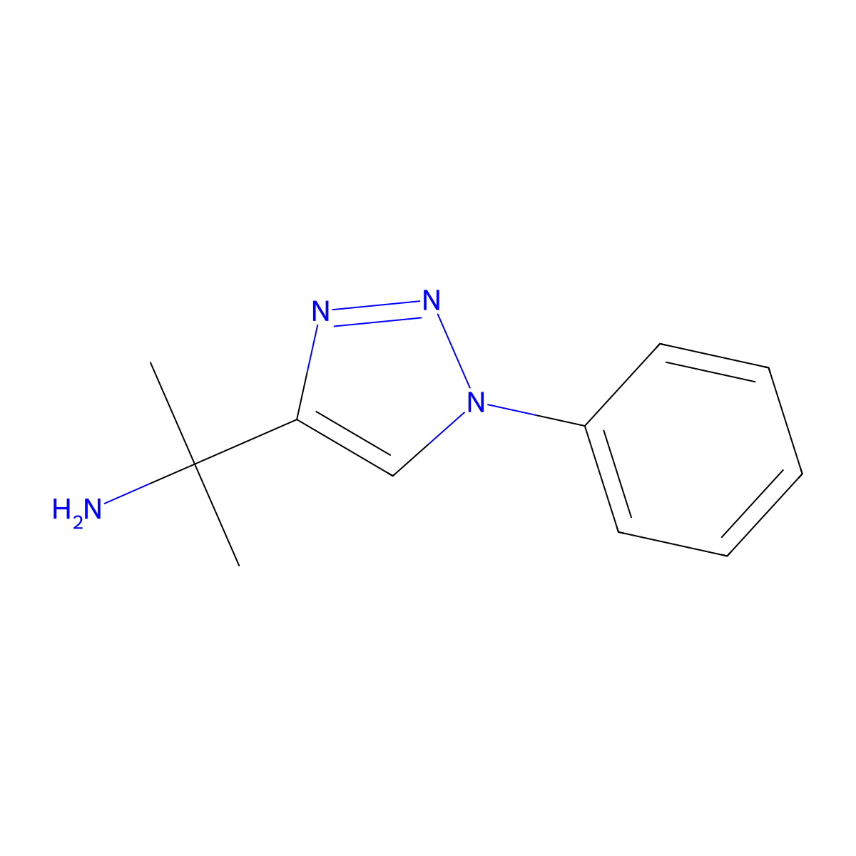 2-(1-Phenyl-1H-1,2,3-triazol-4-yl)propan-2-amine molecular structure, CAS 1341439-98-2