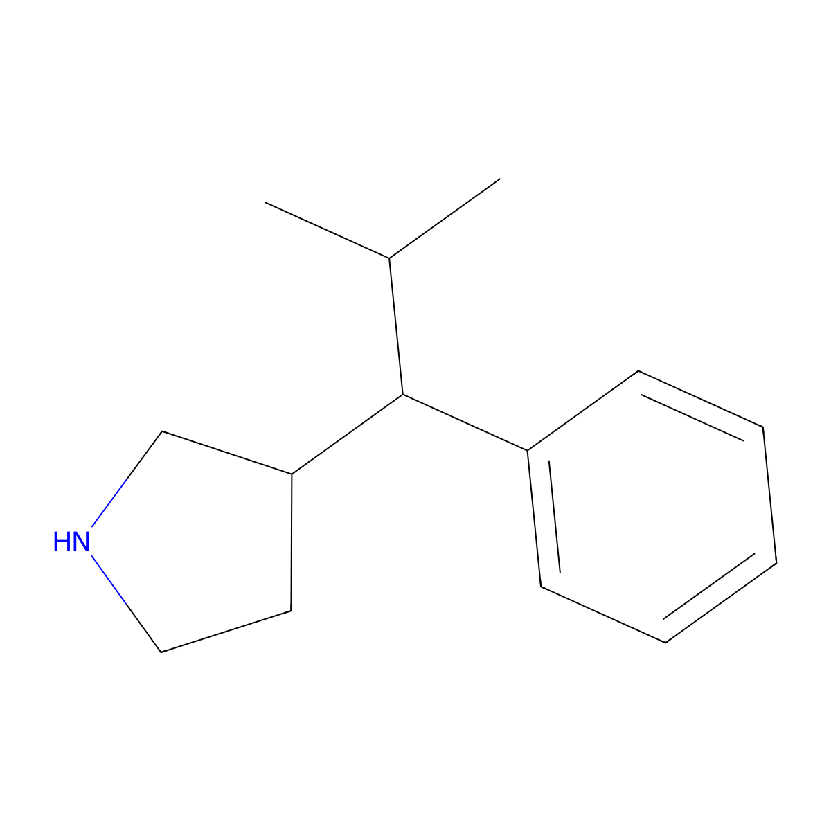 3-(2-Methyl-1-phenylpropyl)pyrrolidine molecular structure, CAS 1341443-55-7