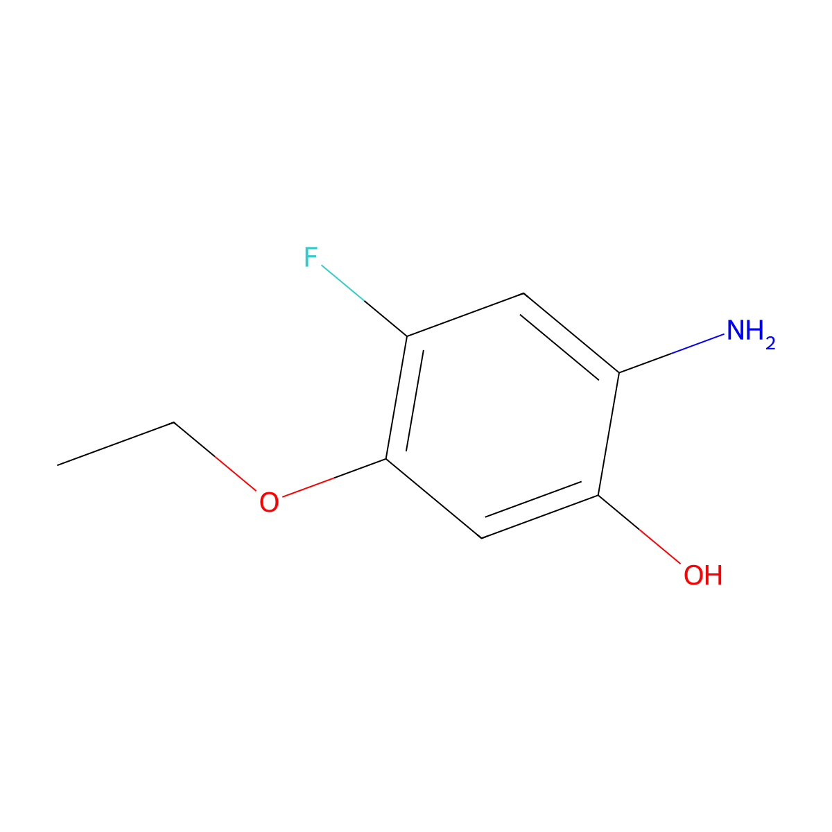 2-Amino-5-ethoxy-4-fluorophenol molecular structure, CAS 1341444-11-8