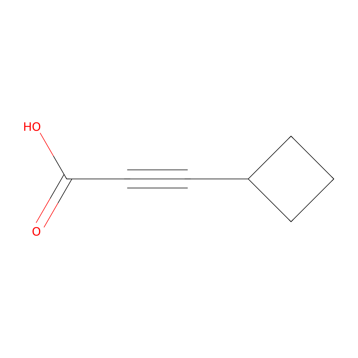 3-Cyclobutylprop-2-ynoic acid molecular structure, CAS 1341446-83-0