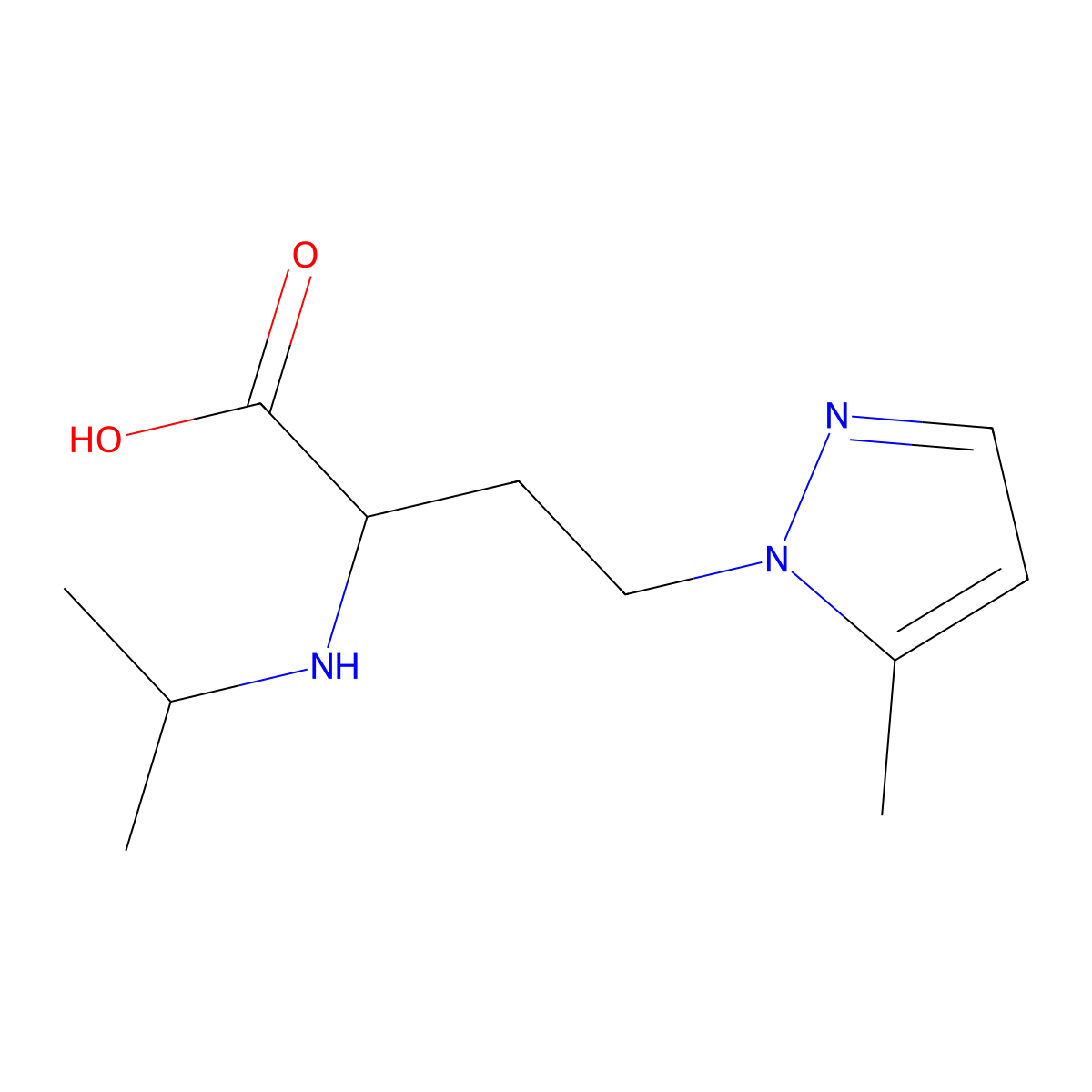 2-(Isopropylamino)-4-(5-methyl-1h-pyrazol-1-yl)butanoic acid molecular structure, CAS 1341448-33-6