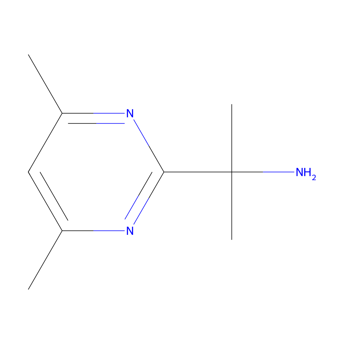 2-(4,6-Dimethylpyrimidin-2-yl)propan-2-amine molecular structure, CAS 1341450-32-5